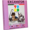 ESCAVATORE To Do EXCAVATOR in cartone DA MONTARE e colorare 144 PEZZI kit MADE IN ITALY 6+