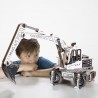 ESCAVATORE To Do EXCAVATOR in cartone DA MONTARE e colorare 144 PEZZI kit MADE IN ITALY 6+