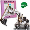 ESCAVATORE To Do EXCAVATOR in cartone DA MONTARE e colorare 144 PEZZI kit MADE IN ITALY 6+