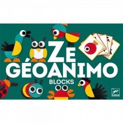 Costruzioni ZE GEOANIMO BLOCKS in legno DJECO con suggerimenti DJ06432 età 3+