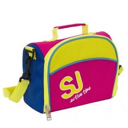 LUNCH BOX bag SJ GANG sj active time GIRL rosa giallo blu SEVEN tracolla INTERNO RIVESTITO