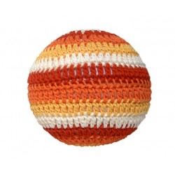 PALLA MORBIDA ARANCIONE rattle ball XXL all'uncinetto FATTA A MANO a barcellona APUNT handmade DA 0 MESI +