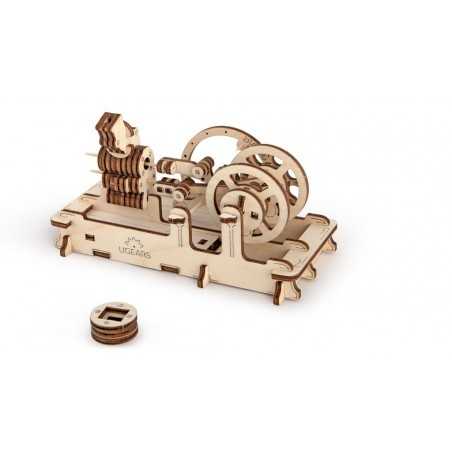 MOTORE PNEUMATICO in legno UGEARS funzionante da montare 81 pezzi PUZZLE 3D
