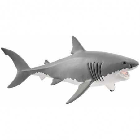 GRANDE SQUALO BIANCO 2018 animali in resina SCHLEICH miniature 14809 Wild Life GREAT WHITE SHARK