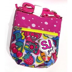 FLAT FASHION BAG tracollina SJ GANG multicolor CHERRY POP seven GIRL borsa SHOULDER mini