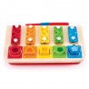 XILOFONO con scelta delle FORME musicale HAPE gioco in legno e metallo 7 PEZZI bebè E0334 da 12 mesi +