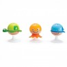 SET SONAGLI SEMPRE IN PIEDI stay-put rattle set HAPE gioco in legno e plastica VENTOSE bebè E0330 da 0 mesi +