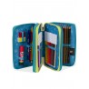 ASTUCCIO 3 ZIP scuola 2018 SJ GANG BOY attrezzato SEVEN fantasia ROSSO pencil case ACCESSORIATO