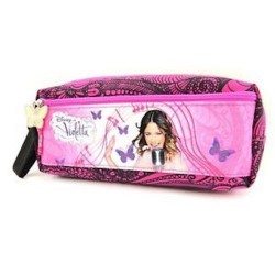 ASTUCCIO viola VIOLETTA derform DOPPIA TASCA manico DISNEY pencil case GLITTER