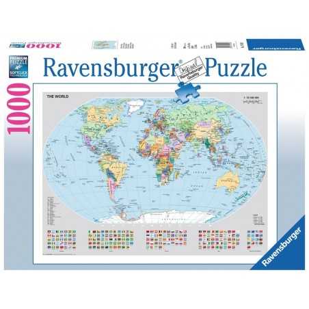 PUZZLE ravensburger MAPPAMONDO POLITICO classic 1000 pezzi 70 x 50 cm