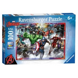 PUZZLE 100 PEZZI Ravensburger THE AVENGERS supereroi XXL Marvel 49 X 36 CM età 6+