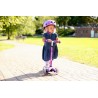 MONOPATTINO Mini Micro DELUXE mono pattino VIOLA originale 3 RUOTE TRASPARENTI età 2+