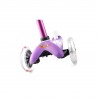 MONOPATTINO Mini Micro DELUXE mono pattino VIOLA originale 3 RUOTE TRASPARENTI età 2+