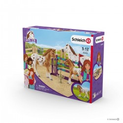 Set ALLENAMENTO CONCORSO IPPICO cavalli SCHLEICH kit gioco HORSE CLUB 42433 miniature in resina LISA età 5+