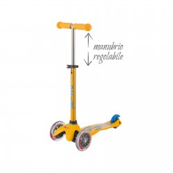 MONOPATTINO Mini Micro DELUXE ALBICOCCA APRICOT originale 3 RUOTE TRASPARENTI età 2+