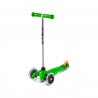 MONOPATTINO Mini Micro LED mono pattino 3 RUOTE originale VERDE le ruote si illuminano 2+