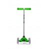 MONOPATTINO Mini Micro LED mono pattino 3 RUOTE originale VERDE le ruote si illuminano 2+