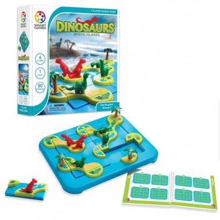 DINOSAURI isole alla deriva MYSTIC ISLANDS gioco solitario SMART GAMES educativo 80 SFIDE età 6+