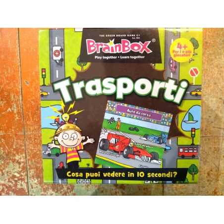 BRAIN BOX TRASPORTI gioco di carte ITALIANO memoria 10 MINUTI brainbox QUIZ età 4+
