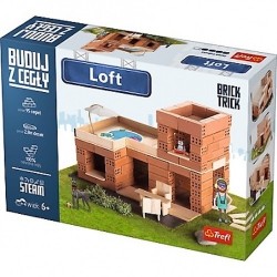 BUILD WITH BRICKS brick tricks VILLA LOFT Trefl KIT MODELLISMO mattoni veri SET età 6+