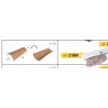 TEGOLA ROSSA confezione 100 pezzi Aedes Ars cm 5x2 in ceramica per modellismo statico