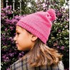 CUFFIA imparare a fare la maglia DIY cappellino SET kit artistico ROSA fucsia CAPPELLO età 8+ APUNT - 1