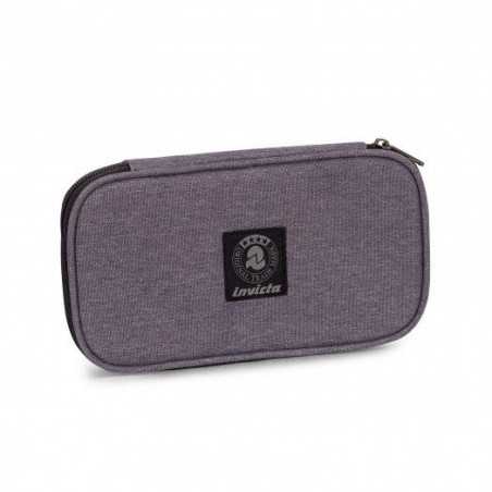 FLAT PENCIL BAG invicta PORTAPENNE con zip ASTUCCIO office GRIGIO accessori elettronici ASTUCCIO Invicta - 1