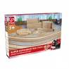SET ESPANSIONE BINARI in legno HAPE 24 pezzi FERROVIA trenino E3707 treno SUPER EXPANSION RAILWAY PACK età 3+ Hape - 1