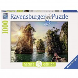 PUZZLE ravensburger LE ROCCE DI CHEOW LAN THAILANDIA 1000 pezzi NATURE EDITION 15 originale 50 x 70 cm