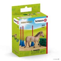 SLALOM CON PONY farm world SCHLEICH in resina 42483 ostacoli CAVALLI età 3+ Schleich - 1