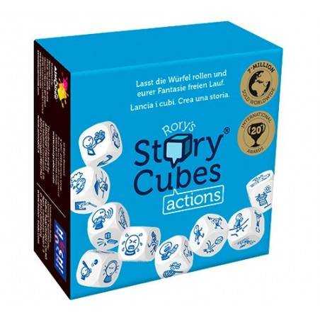 STORY CUBES AZIONI Actions Blu RORY'S gioco di dadi canta storie RACCONTA FAVOLE età 6+ Asmodee - 1