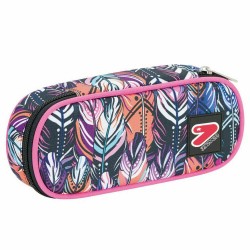 ASTUCCIO pencil bag ROUND plus PLUME ovale MULTICOLOR scuola 2019 double SEVEN original SEVEN - 1