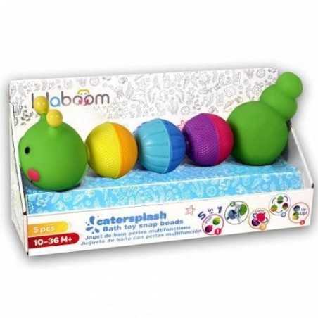 BRUCO 8 pezzi LALABOOM catersplash FORME IN PLASTICA adatto per il bagnetto 5 IN 1 snap beads 10 MESI + lalaboom - 2