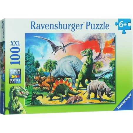 PUZZLE ravensburger FRA I DINOSAURI perfect age fit PEZZI 100 XXL orizzontale 49 X 36 CM età 6+ Ravensburger - 1