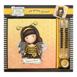 MY GORJUSS PLANNER SET 6 mesi SANTORO giallo e nero BEE LOVED con accessori 857GJ02 Gorjuss - 1
