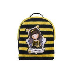 ZAINETTO H2 effetto peluche BEE LOVED giallo e nero GORJUSS mini backpack 979GJ01 con zip SANTORO Gorjuss - 1
