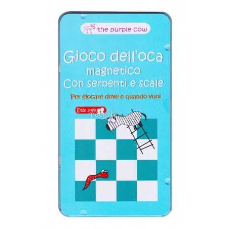 GIOCO DELL'OCA MAGNETICO gioco da viaggio PORTATILE in italiano THE PURPLE COW età 3+ The Purple Cow - 1