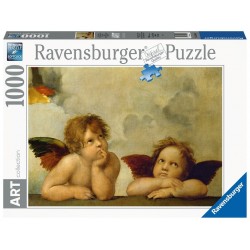 PUZZLE ravensburger PUTTI 1000 pezzi RAFFAELLO art collection 50 X 70 CM originale SOFTCLICK cherubini