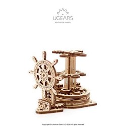 ORGANIZER CON TIMONE wheel-organizer IN LEGNO da montare UGEARS meccanica 51 PEZZI modellismo PUZZLE 3D età 14+ Ugears - 3