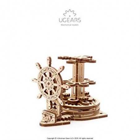 ORGANIZER CON TIMONE wheel-organizer IN LEGNO da montare UGEARS meccanica 51 PEZZI modellismo PUZZLE 3D età 14+ Ugears - 3