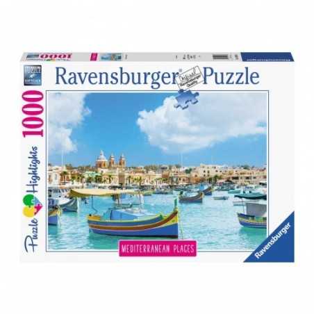 PUZZLE ravensburger MALTA mediterranean places 1000 PEZZI 70 x 50 cm HIGHLIGHTS Ravensburger - 1