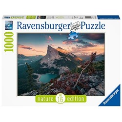 PUZZLE ravensburger TRAMONTO IN MONTAGNA 16 nature edition 1000 PEZZI 70 x 50 cm