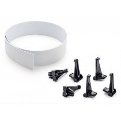 BARRIERE E CLIP 6 pezzi 1m POLICAR electric motor racing SPARE PARTS barrier and clips set P073-6 slot POLICAR - 1