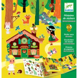 STORIE DI ADESIVI kit artistico LA FORESTA INCANTATA stickers riposizionabili DJECO gioco DJ08956 età 4+ Djeco - 1