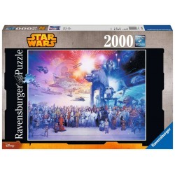 PUZZLE ravensburger L'UNIVERSO ESPANSO DI GUERRE STELLARI star wars 2000 PEZZI 98 x 75 cm