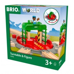 PIATTAFORMA GIREVOLE turntable & figure BRIO world 33476 trenini IN LEGNO E PLASTICA età 3+ BRIO - 1