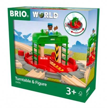 PIATTAFORMA GIREVOLE turntable & figure BRIO world 33476 trenini IN LEGNO E PLASTICA età 3+ BRIO - 1