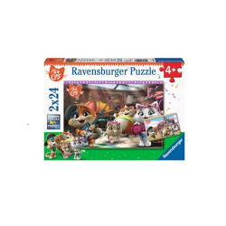 I 44 GATTI suonano la musica 2 PUZZLE da 24 pezzi RAVENSBURGER 26 x 18 cm CON POSTER età 4+