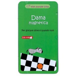 DAMA MAGNETICA gioco da viaggio PORTATILE in italiano THE PURPLE COW classico UNO CONTRO UNO età 4+ The Purple Cow - 1