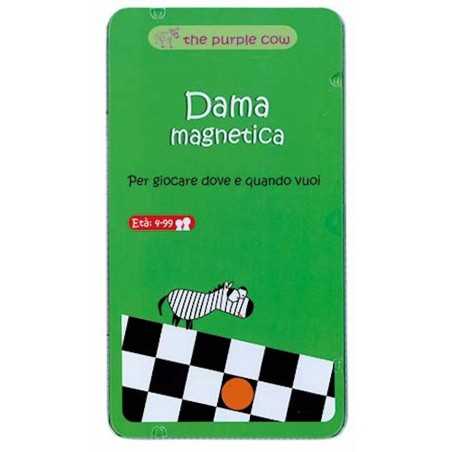 DAMA MAGNETICA gioco da viaggio PORTATILE in italiano THE PURPLE COW classico UNO CONTRO UNO età 4+ The Purple Cow - 1
